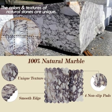 Calacatta Viola Marble Tray - Unique Decorative Elegance