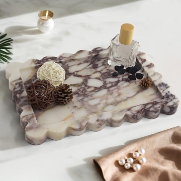 Calacatta Viola Marble Tray - Unique Decorative Elegance