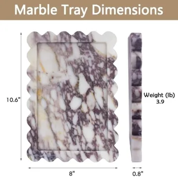 Calacatta Viola Marble Tray - Unique Decorative Elegance