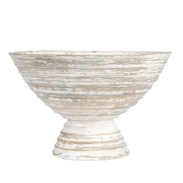 Creative Co-Op Pedestal Serving Bowl - Boho Style