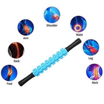 Massage Roller, Muscle Roller Stick, Therapy Roller Stick for Legs, Calf, Thigh, Lipo Roller for Relief Muscles, Deep Tissue Massage Rolling Pin for Trigger Points, Help Sore Muscle Recovery