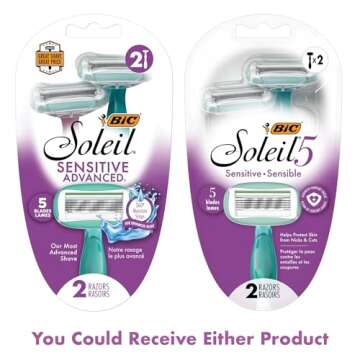 BIC Soleil Sensitive Advanced Women's Disposable Razors With 360 Degree Moisture Strips For Enhanced...