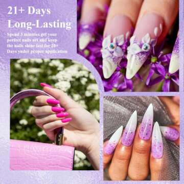 Tuffking 6 Color Gel Nail Polish UV Gift Set for Home & Salon