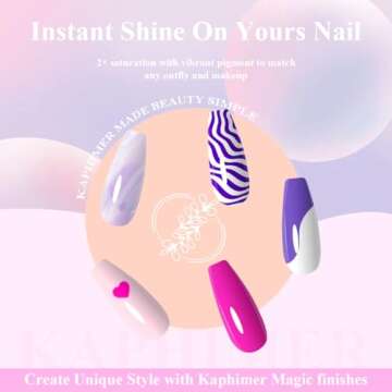 Tuffking 6 Color Gel Nail Polish UV Gift Set for Home & Salon