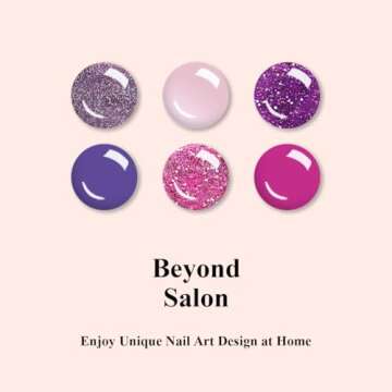 Tuffking 6 Color Gel Nail Polish UV Gift Set for Home & Salon