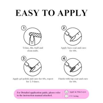 Tuffking 6 Color Gel Nail Polish UV Gift Set for Home & Salon