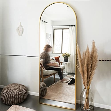 OGCAU Full Length Mirror - 65"x22" Arched-Top Design for Home Decor
