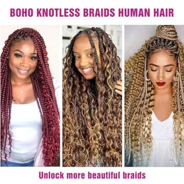 CLong Human Braiding Hair Deep Wave Bulk Human Hair for Braiding, No Weft Curly Braiding Hair Extensions for Boho Braids Wet and Wavy Braiding Human Hair Bundles(18inch,4/27,100g)