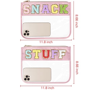 Shop Chenille Snack Bags: Clear Travel Pouches for Women
