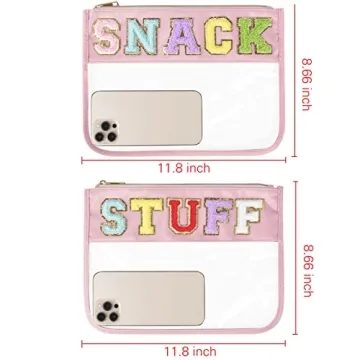 Shop Chenille Snack Bags: Clear Travel Pouches for Women