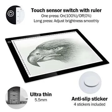 A4 Ultra Thin LED Light Pad for Artists and Sketching