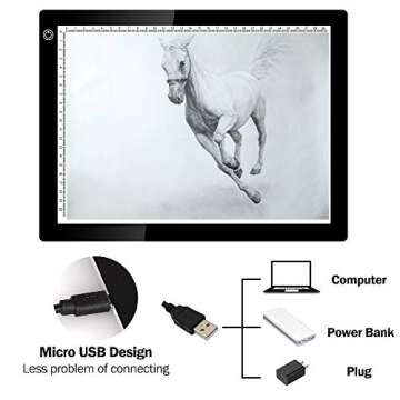 A4 Ultra Thin LED Light Pad for Artists and Sketching