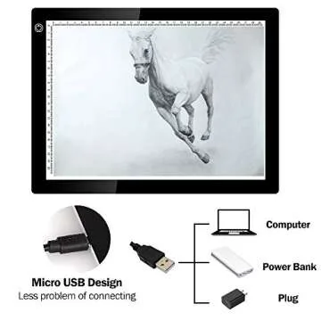 A4 Ultra Thin LED Light Pad for Artists and Sketching