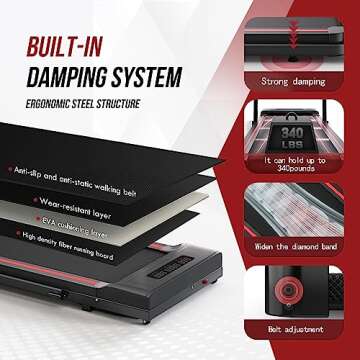 Freepi Treadmill - Compact 2 in 1 Walking Pad for Home