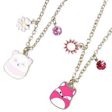 LUV HER Squishmallows Premium BFF Necklaces - Squish Girls Jewelry - one for you one for your BFF, Ages 8+