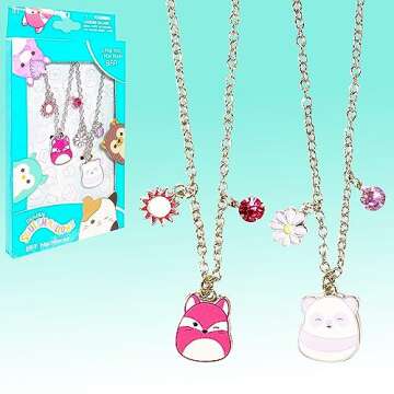 LUV HER Squishmallows Premium BFF Necklaces - Squish Girls Jewelry - one for you one for your BFF, Ages 8+