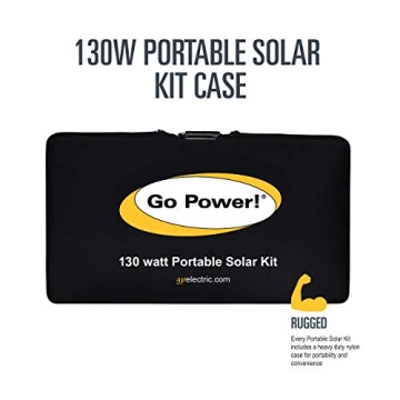 Go Power 130W Folding Solar Kit for RVs & Camping