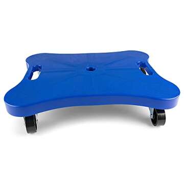 Champion Sports - CHSPGH1216 Plastic Scooter Board with Contoured Handles, Blue , 16 x 12 x 3 inches