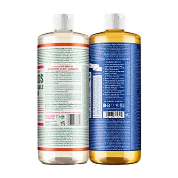 Dr. Bronner's - Variety Pack: Pure-Castile Liquid Soap (Peppermint, 32 oz) & Sal Suds Biodegradable Cleaner (32 oz) - Organic, Non-GMO, Vegan, Cruelty-Free | 2 Count