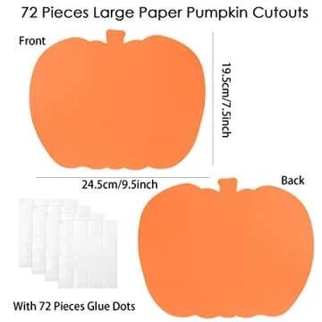 72 Pcs Pumpkin Cutouts Paper - Perfect for Halloween and Thanksgiving Decor
