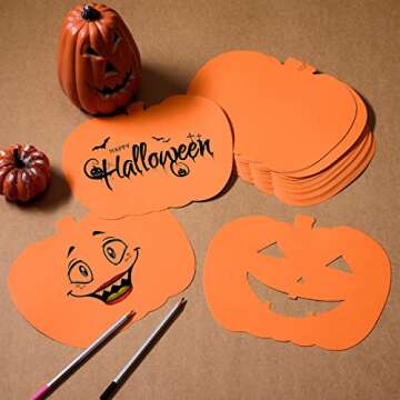 72 Pcs Pumpkin Cutouts for Halloween and Thanksgiving Decor