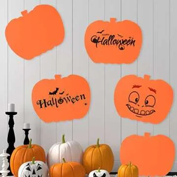 72 Pcs Pumpkin Cutouts for Halloween and Thanksgiving Decor