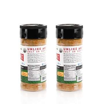 Redmond Real Sea Salt - Natural Unrefined Gluten Free Seasoning 8.25 Ounce Shaker (2 Pack)