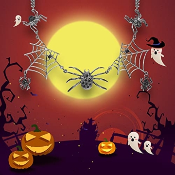 Stunning Spider Web Necklace for Halloween Fun