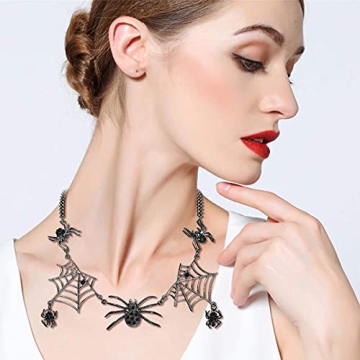Stunning Spider Web Necklace for Halloween Fun