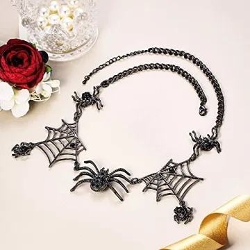 Stunning Spider Web Necklace for Halloween Fun