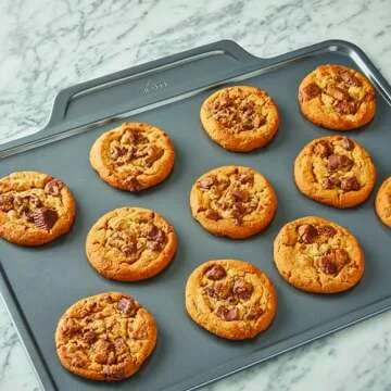 All-Clad Pro-Release Nonstick Bakeware Set 3 Piece Oven Safe 450F Half Sheet, Cookie Sheet, Muffin P...