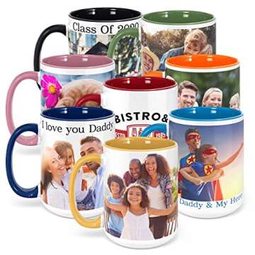 Custom Photo Coffee Mugs – Fully Customizable, Dishwasher Safe, Great for Gifts