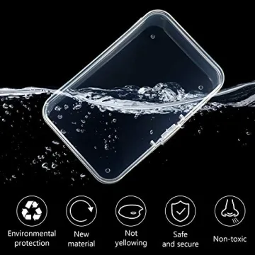 6 Mini Plastic Clear Storage Boxes for Jewelry and Crafts