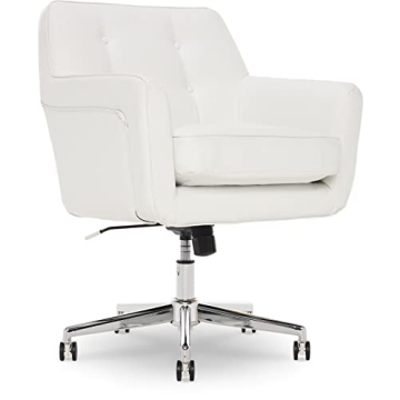 Comfortable Serta Style Ashland Office Chair in White