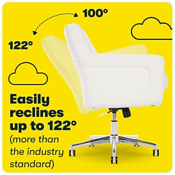 Comfortable Serta Style Ashland Office Chair in White
