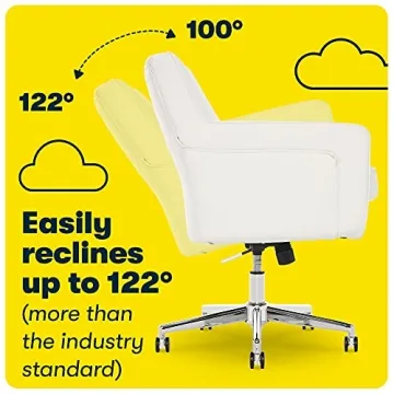 Comfortable Serta Style Ashland Office Chair in White