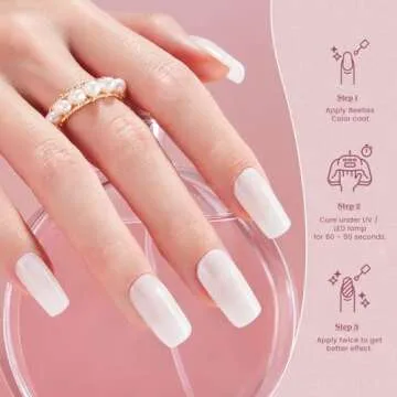 Beetles 2Pcs Milky White Jelly Gel Nail Polish 15ml Neutral Gel Polish Set Translucent Nail Concealer Soak Off UV LED Nail Lamp Jelly Sheer Gel Polish Nail Art Gel Gift for Women