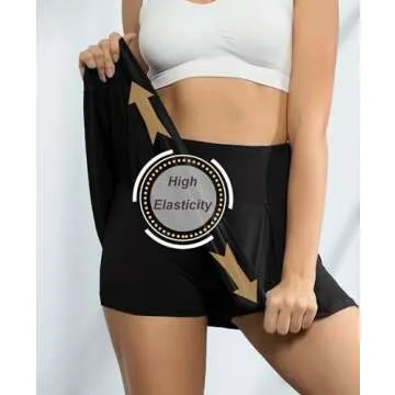 HDLUSIA Women's Active Skort - Stretchy Pleated Tennis Skirt for Gym & Casual