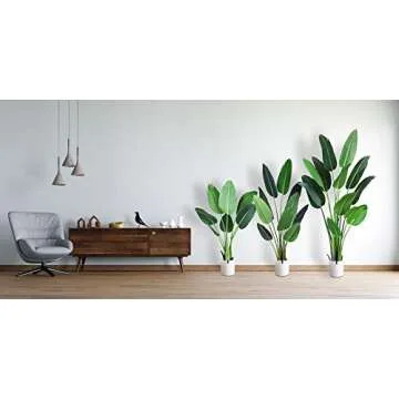 Fopamtri 6ft Bird of Paradise Faux Palm Tree for Home