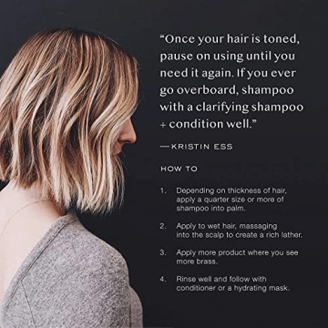 Kristin Ess Purple Shampoo and Conditioner Set for Blondes and Brunettes