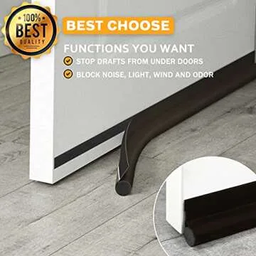 MAXTID Door Draft Stoppers for Energy Efficiency and Noise Reduction