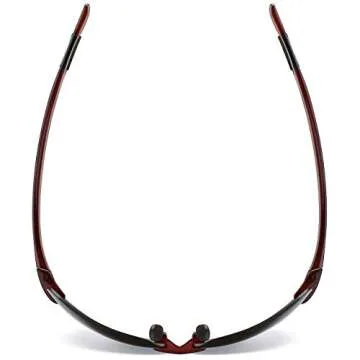 JULI Sports Sunglasses for Men Women Tr90 Rimless Frame for Running Fishing Golf Surf Driving(Brown/Brown)