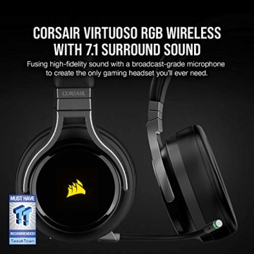 Corsair Virtuoso RGB Wireless Gaming Headset 7.1 Surround Sound