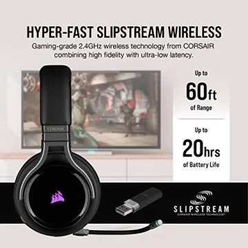 Corsair Virtuoso RGB Wireless Gaming Headset 7.1 Surround Sound