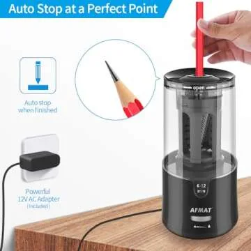 AFMAT Electric Pencil Sharpener with Long 17mm Point