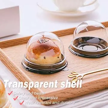 MR.FOAM Mini Cupcake Containers - 50 Pack - Versatile & Clear