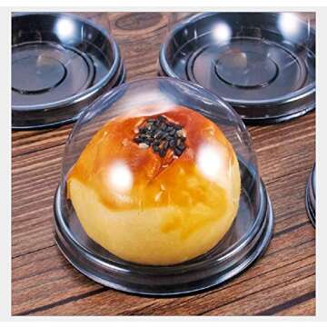 MR.FOAM Mini Cupcake Containers - 50 Pack - Versatile & Clear