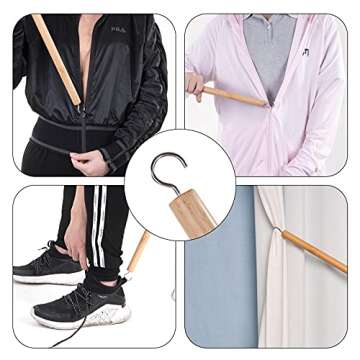 27" Dressing Stick, Sock Remover Tool, Independent Living Aid, Dressing Aids for Shoes, Socks, Shirts, and Pants