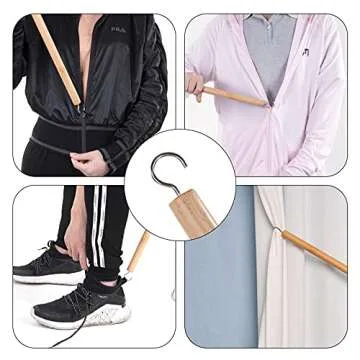 27" Dressing Stick, Sock Remover Tool, Independent Living Aid, Dressing Aids for Shoes, Socks, Shirts, and Pants
