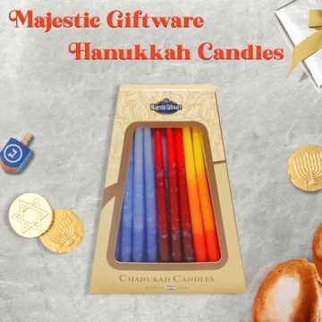 Majestic Giftware Chanukah Candles made in Israel - 45 Pack